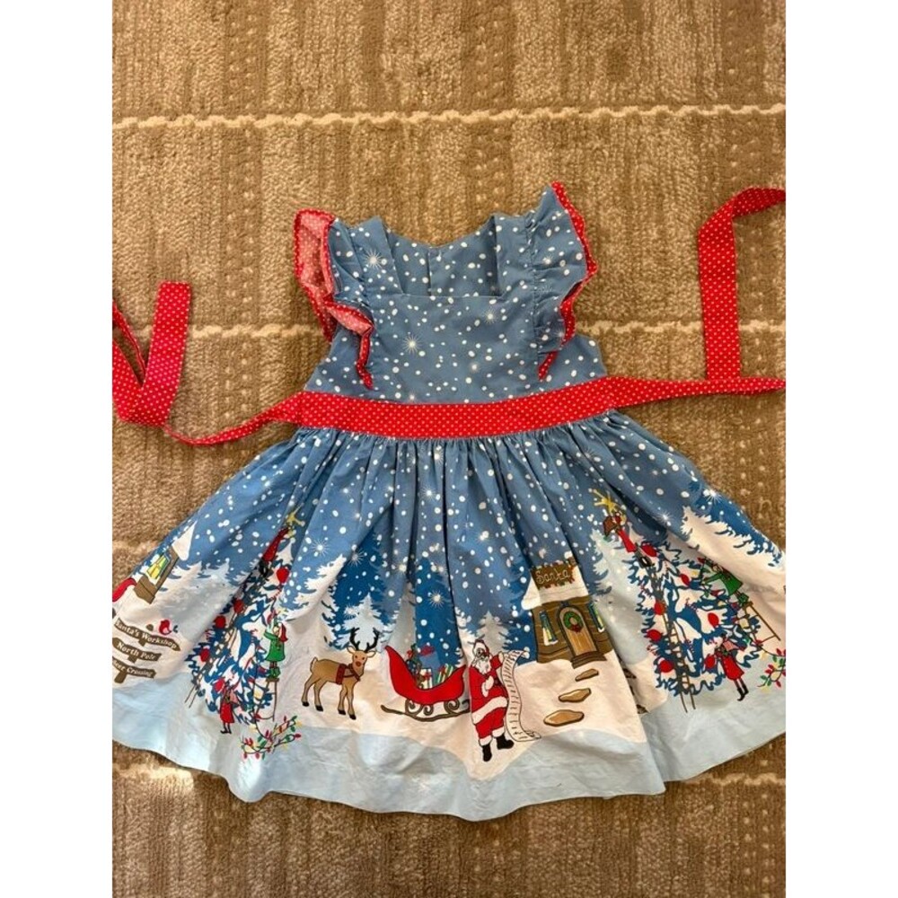Eleanor Rose Catalina Dress Girls 4-5 Christmas Santa North Pole Holiday